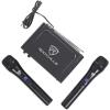 imageRockville RWM1203VH Dual Wireless Handheld Microphone System 2 Mics VHF Long Range Clear Sound Digital Display for Karaoke Stage Church Live Events