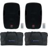 image2 Rockville BPA15 15quot Bluetooth 1600w DJ PA SpeakersWeatherproof Speaker Bags