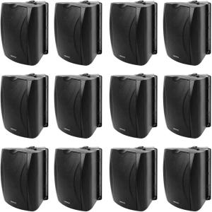 imageRockville 12 WET5B 70V 525quot IPX55 Black Commercial IndoorOutdoor Wall Speakers