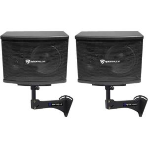 imageRockville 2 KPS65 65quot 2Way 400w KaraokePro SpeakersAdjustable Wall Brackets
