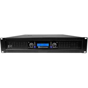 imageRockville RPA12 5000W Peak1400W RMS 2 Channel Rack Mount Power Amplifier Bridgeable ProDJ Amp LED Indicators for Live Sound