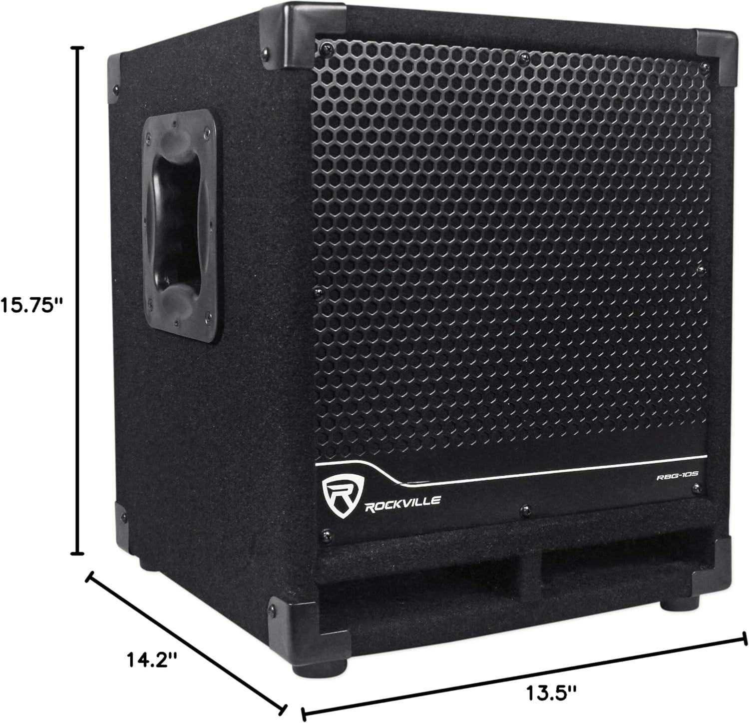 imageRockville RBG10S Bass Gig 10quot 1200w Powered PA Subwoofer DJProAcoustic Riser