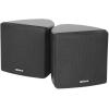 imageRockville Cube 35 in 70V Commercial Wall Mount Speakers Black Swivel Bracket Compact Full Range Design Perfect for Restaurants Offices and Retail Spaces 4Piece