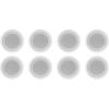 imageRockville CCL5T White 5in 70V White Commercial Ceiling Speakers for Restaurant Office Retail PA Announcements and Background Music 8Piece