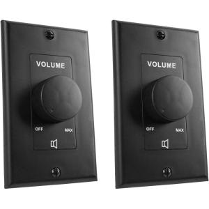 image2 Rockville VOL7035 Black 35w 70v Wall Volume Control Zone Controllers