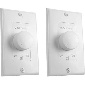 image2 Rockville VOL7035 White 35w 70v Wall Volume Control Zone Controllers