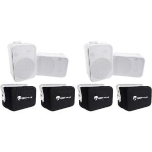 imageRockville 4 65quot 500w Outdoor SpeakersWaterproof Covers for RestaurantBarCafe