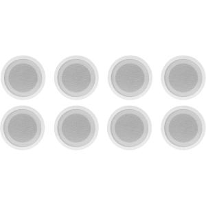 imageRockville CCL5T White 5in 70V White Commercial Ceiling Speakers for Restaurant Office Retail PA Announcements and Background Music 8Piece