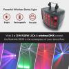 imageRockville BD20 Rechargeable Derby Light Wireless DMX 8Hr Battery RGBW LEDs AutoSound Modes Remote Perfect for DJ Dance Floor House Party Bar