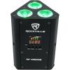 imageRockville RF WEDGE WHITE 54W RGBWAUV Battery Wireless DMX DJ Par Up Light Rechargeable RF Remote 24Hour Battery for DJs and EventsBlack