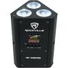 imageRockville RF WEDGE WHITE 54W RGBWAUV Battery Wireless DMX DJ Par Up Light Rechargeable RF Remote 24Hour Battery for DJs and EventsBlack