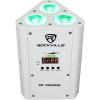 imageRockville RF WEDGE WHITE 54W RGBWAUV Battery Wireless DMX DJ Par Up Light Rechargeable RF Remote 24Hour Battery for DJs and EventsWhite