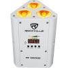 imageRockville RF WEDGE WHITE 54W RGBWAUV Battery Wireless DMX DJ Par Up Light Rechargeable RF Remote 24Hour Battery for DJs and EventsWhite