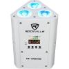 imageRockville RF WEDGE WHITE 54W RGBWAUV Battery Wireless DMX DJ Par Up Light Rechargeable RF Remote 24Hour Battery for DJs and EventsWhite