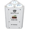 imageRockville RF WEDGE WHITE 54W RGBWAUV Battery Wireless DMX DJ Par Up Light Rechargeable RF Remote 24Hour Battery for DJs and EventsWhite