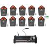 image10 Rockville RockWedge LED Battery Lights384 Channel Wireless DMX Controller