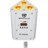 imageRockville RF WEDGE WHITE 54W RGBWAUV Battery Wireless DMX DJ Par Up Light Rechargeable RF Remote 24Hour Battery for DJs and EventsWhite