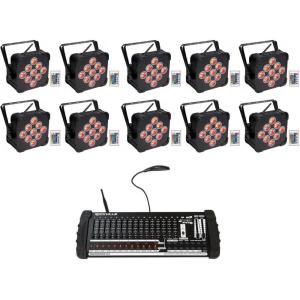 image10 Rockville Best PAR 60 Battery Wash Lights Wireless DMX384 Ch Controller