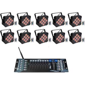image10 Rockville Best PAR 60 Rechargeable Wash Lights wWireless DMX Controller
