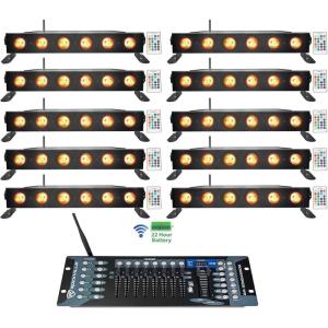 image10 Rockville Best Strip 60 Black Rechargeable Light BarsWireless DMX Controller