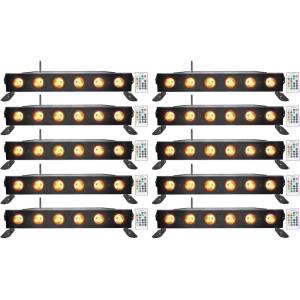 image10 Rockville Best Strip 60 Black Rechargeable Wash Light Bars wWireless DMX