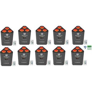 image10 Rockville RockWedge LED RGBWAUV Rechargeable Wireless DMX DJ Par UpLights