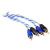 imageRockville RTR032 3 Foot 2 Channel RCA Cable Twisted Pair 100 Copper Conductors Split Pin Design Noise Rejection for Car Audio and Home Theater6 Foot