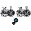 imageRockville 4 WB65 65quot 600w Metal Marine Wakeboard Swivel Tower SpeakersReceiver