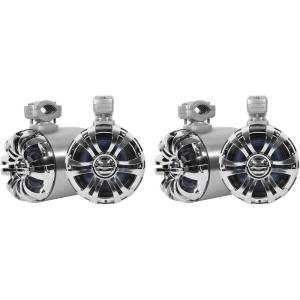 imageRockville 4 WB65 65quot 600w Metal Marine Wakeboard Tower SpeakersSwivel Brackets