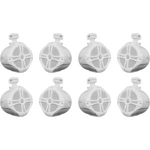 imageRockville 8 RWB90W White 8quot 300w Marine Wakeboard 360 Swivel Tower Speakers