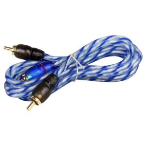 imageRockville RTR032 3 Foot 2 Channel RCA Cable Twisted Pair 100 Copper Conductors Split Pin Design Noise Rejection for Car Audio and Home Theater3 Foot