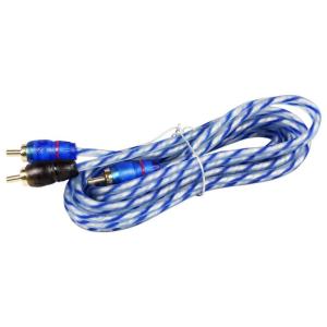 imageRockville RTR032 3 Foot 2 Channel RCA Cable Twisted Pair 100 Copper Conductors Split Pin Design Noise Rejection for Car Audio and Home Theater6 Foot