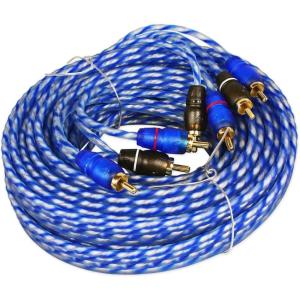 imageRockville RTR204 20ft 4 Channel RCA Cable Twisted Pair 100 Copper Split Pin Noise Reduction Durable Jacket for Home Theater and Car Audio