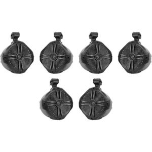 imageRockville RWB90B 300W 8quot 2Way Marine Wakeboard Tower Speakers 360degree Swivel Waterproof Stainless Hardware UVResistant for Boats Jeeps ATVs 6Piece