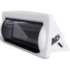 imageRockville RWSG4W Water Resistant Universal Marine Stereo Cover White Heavy Duty UVProtective Boat Radio Shield with EasyInstall Design Mounting Gasket and Hardware Included