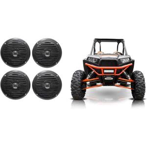 imageRockville 4 MS525B 525quot 800 Watt Waterproof Speakers for Polaris RZRATVUTV