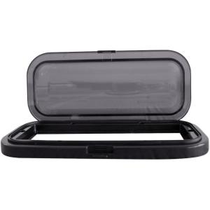 imageRockville RWSG3B Universal Marine Stereo Housing Case Waterproof UVResistant SpringLoaded Door for Boats and Marine Environments Black