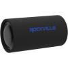 imageRockville RTB10A 10quot Powered Subwoofer Bass Tube 500W Peak Deep Bass BuiltIn Amp Crossover Bass Remote Vented Enclosure Perfect for Car Audio