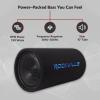imageRockville RTB10A 10quot Powered Subwoofer Bass Tube 500W Peak Deep Bass BuiltIn Amp Crossover Bass Remote Vented Enclosure Perfect for Car Audio