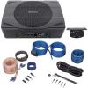 imageRockville SS8P Bundle 400Watt 8 in Slim UnderSeat Active Powered CarTruck Subwoofer RWK10 10 Gauge Amp Installation Kit with ANL Fuse Holder and 100 Copper RCA Cable 2Items