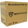 imageRockville 2 RockShelf 54W White 525quot Home Bookshelf Speakers8quot Speaker Stands