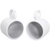 imageRockville Pair MAC90 8quot Aluminum Wakeboard Tower Speaker Pod Enclosures SilverWhite