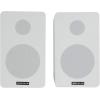 imageRockville Pair RockShelf 58W White 525quot Home Bookshelf Speakers  28quot Stands