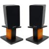 imageRockville 2 RockShelf 58B Black 525quot Home Bookshelf Speakers8quot Wood Stands