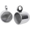 imageRockville Pair MAC90 8quot Aluminum Wakeboard Tower Speaker Pod Enclosures SilverSilver