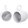 imageRockville Pair MAC90 8quot Aluminum Wakeboard Tower Speaker Pod Enclosures SilverWhite