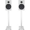 imageRockville Pair RockShelf 54W White 525quot Home Bookshelf Speakers w37 Stands