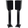 imageRockville Pair RockShelf 58B Black 525quot Home Bookshelf Speakers  36quot Stands