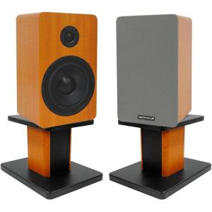 image2 Rockville RockShelf 58C Wood 525quot Home Bookshelf Speakers8quot Wood Stands