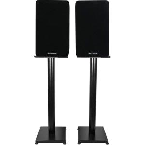 imagePair Rockville RockShelf 58B Black 525quot Home Bookshelf Speakers w29 Stands